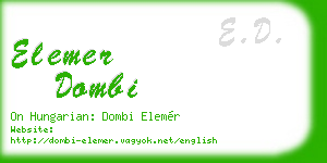 elemer dombi business card